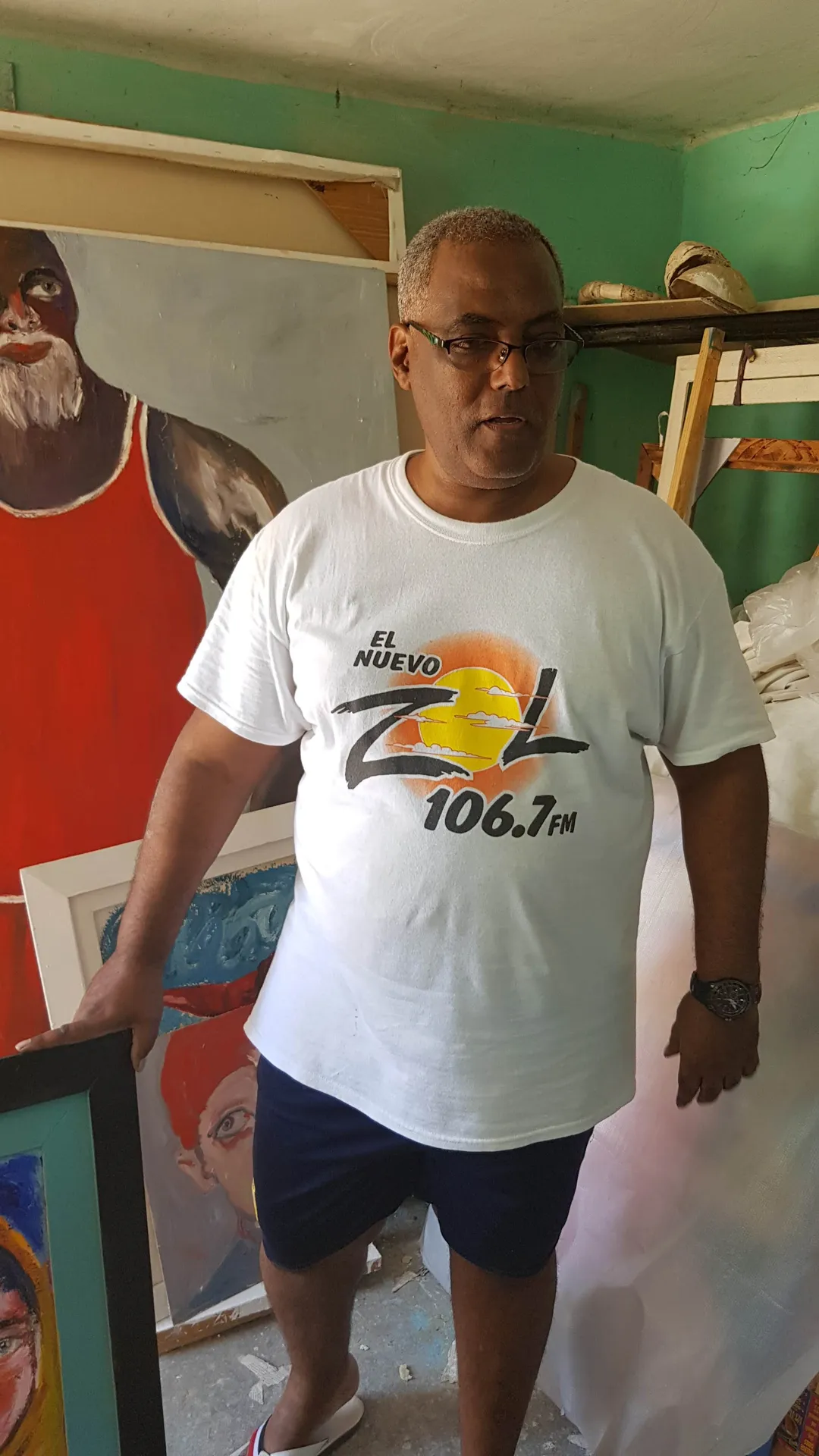 Víctor Alexis Puig en su taller de La Habana — vista 3